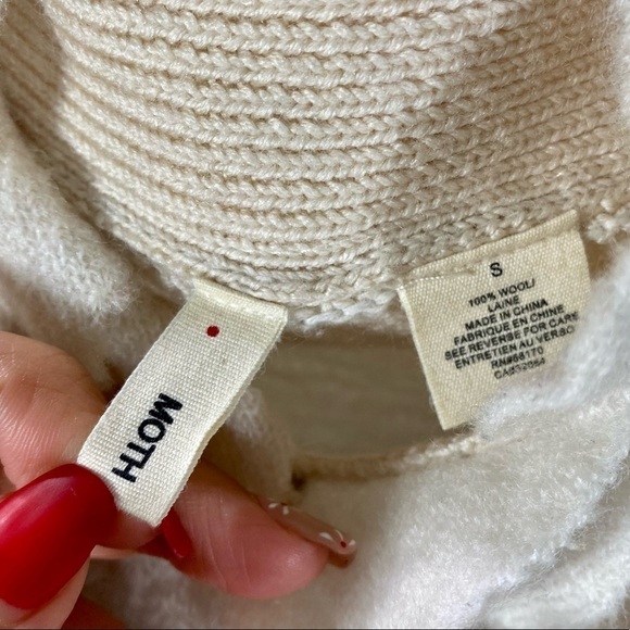 Moth Swallows knit wool cardigan size S - Picture 3 of 7